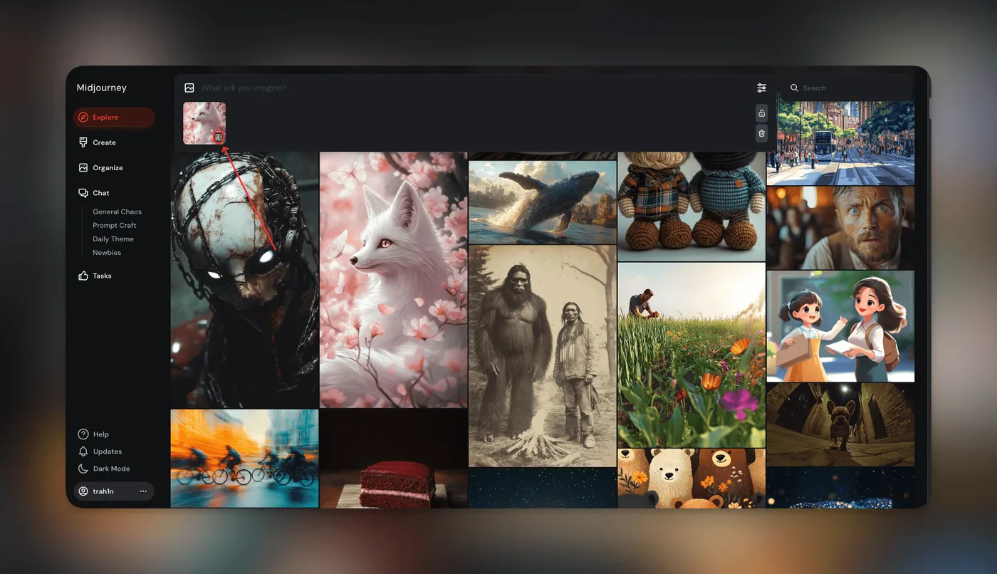 Un générateur de prompt Midjourney sur la plateforme GLIF