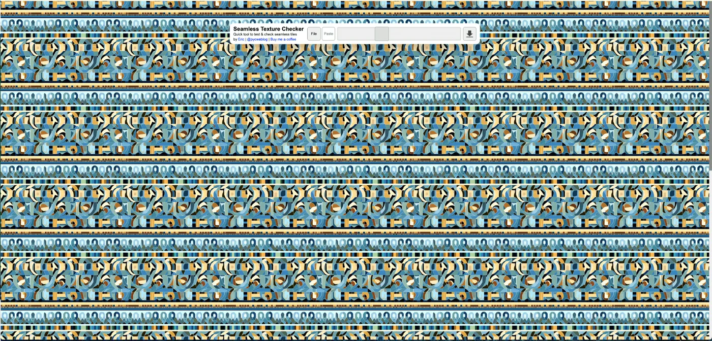 Un motif généré avec --tile testé sur le Seamless Texture Checker