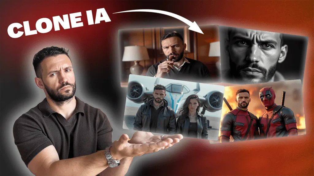 Clone IA : un homme présente plusieurs portraits générés par intelligence artificielle