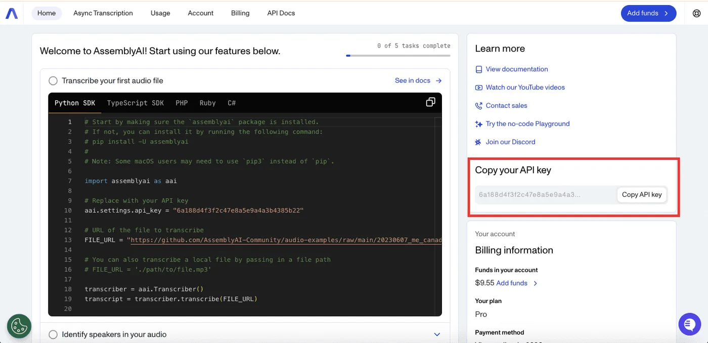 Création des comptes Assembly AI et Make
